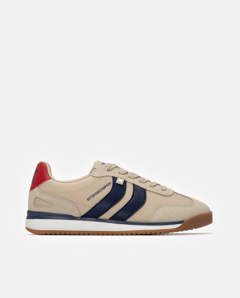 Sapatilhas Desportivas com Atacadores Bege-1