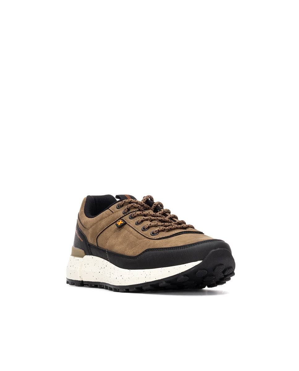 Sapatilhas Desportivas com Atacadores Castanho / Branco gasto-2