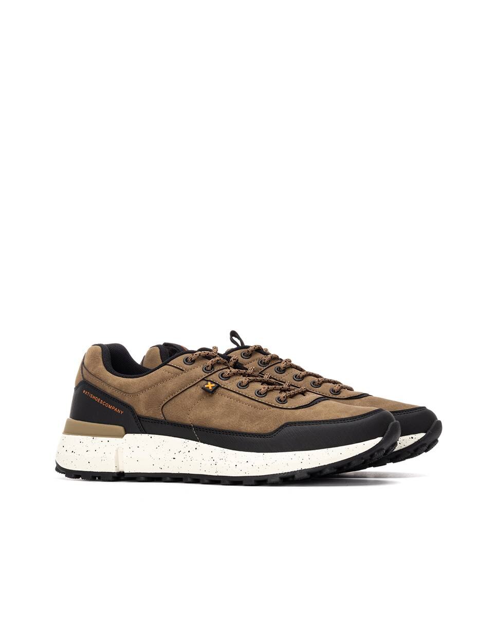 Sapatilhas Desportivas com Atacadores Castanho / Branco gasto-4