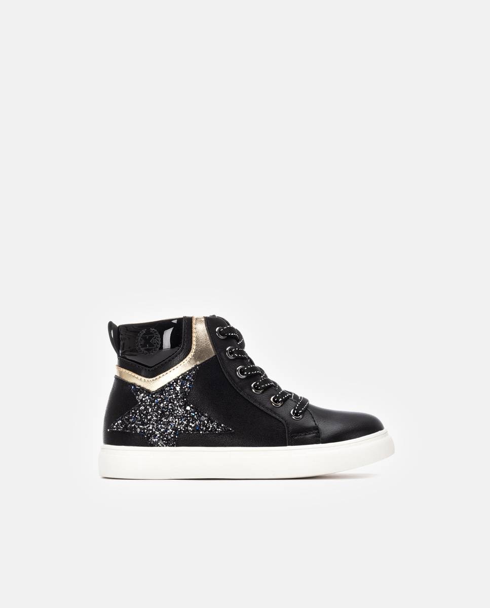 Botins Infantil com Fecho Zip Preto-1