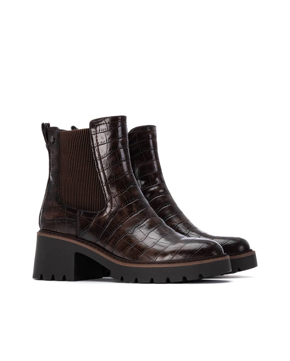 Botins Tipo Chelsea Castanho-5