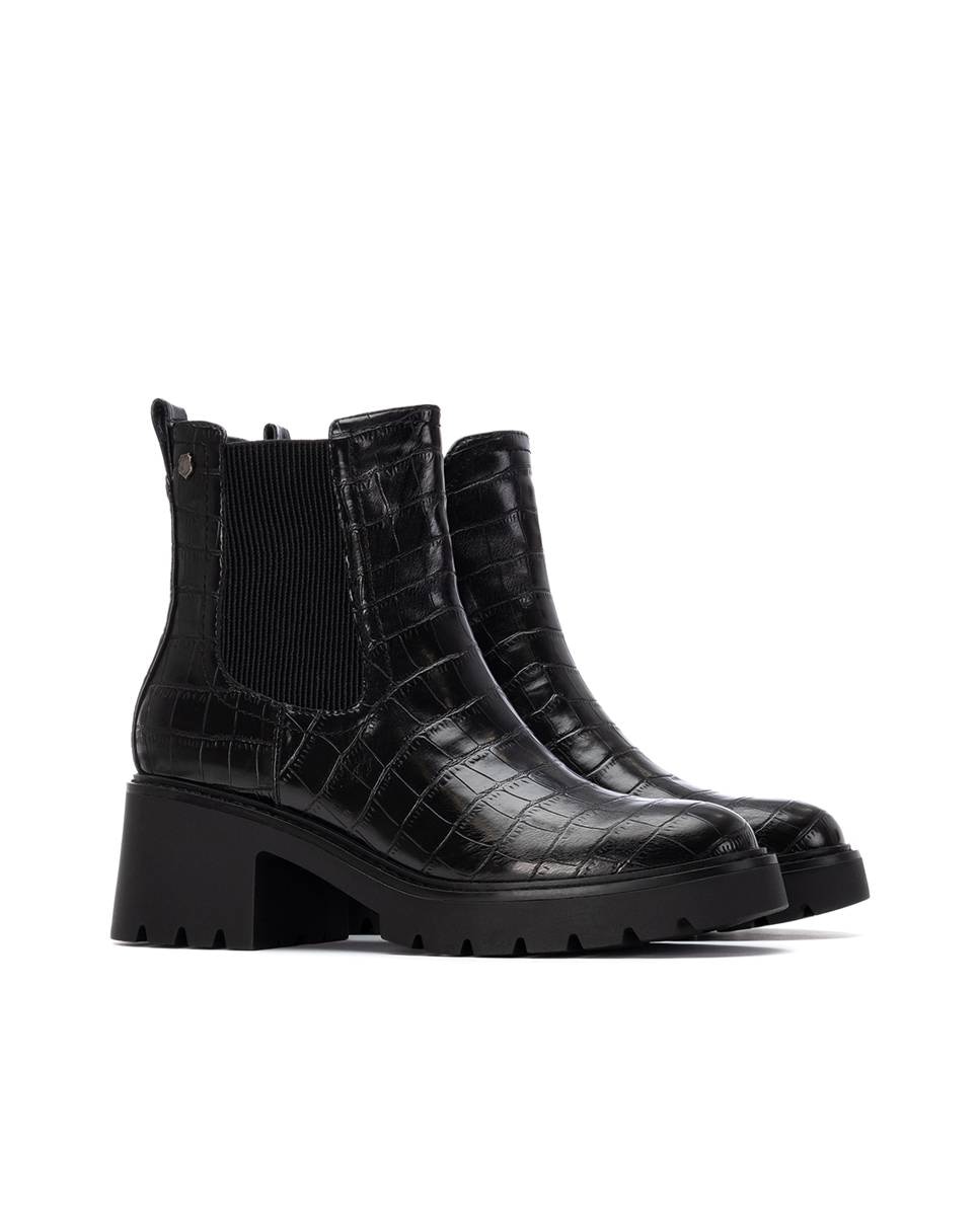 Botins Tipo Chelsea Preto-5