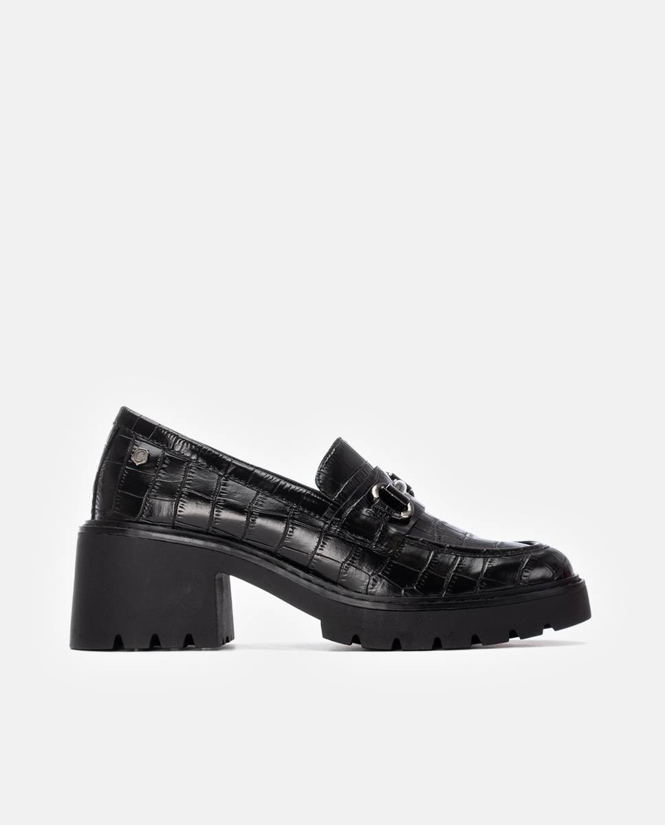 Mocassins de Pele Preto-1