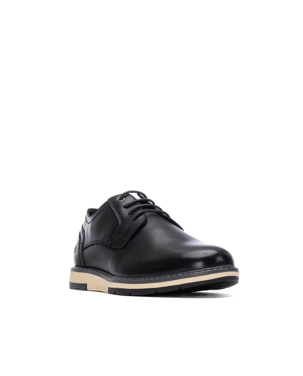 Sapato de Pele com Atacadores Preto-2