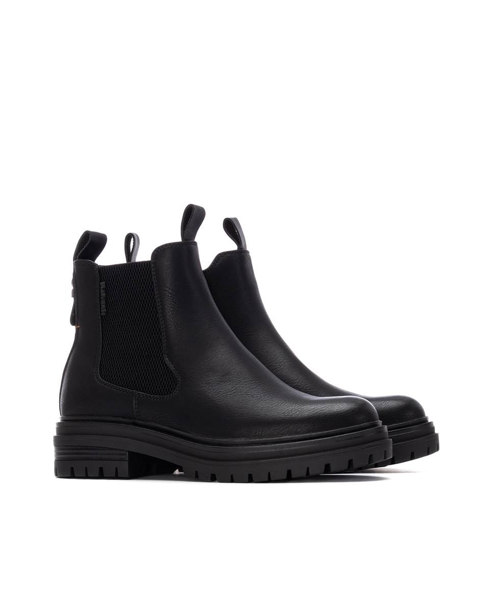 Botins com Fecho Zip Preto-5