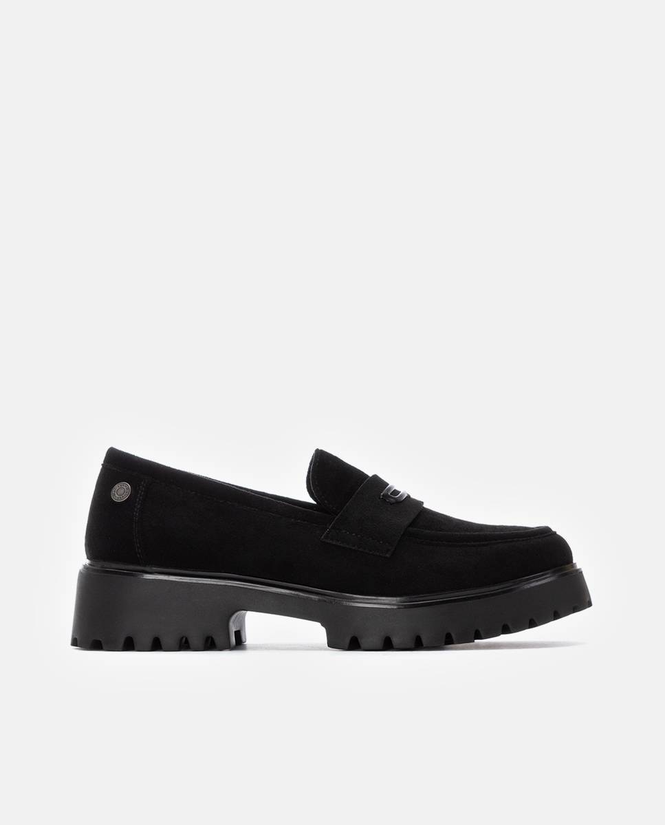Mocassins com Sola de Borracha Preto-1
