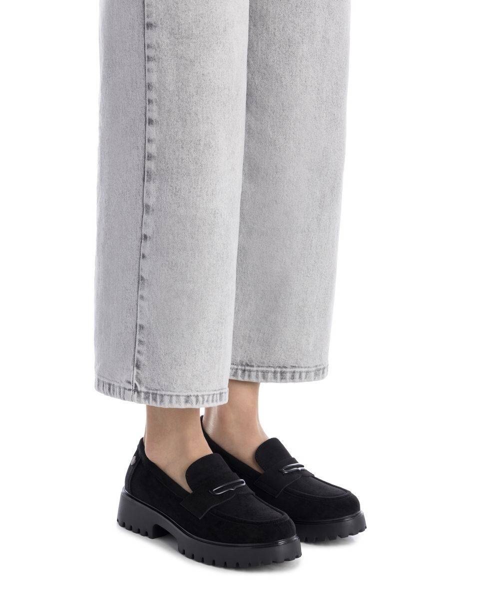 Mocassins com Sola de Borracha Preto-2