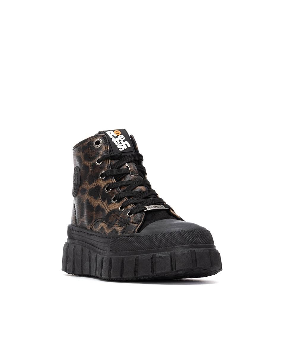 Botins com Fecho Zip e Sola de Borracha Camel-3