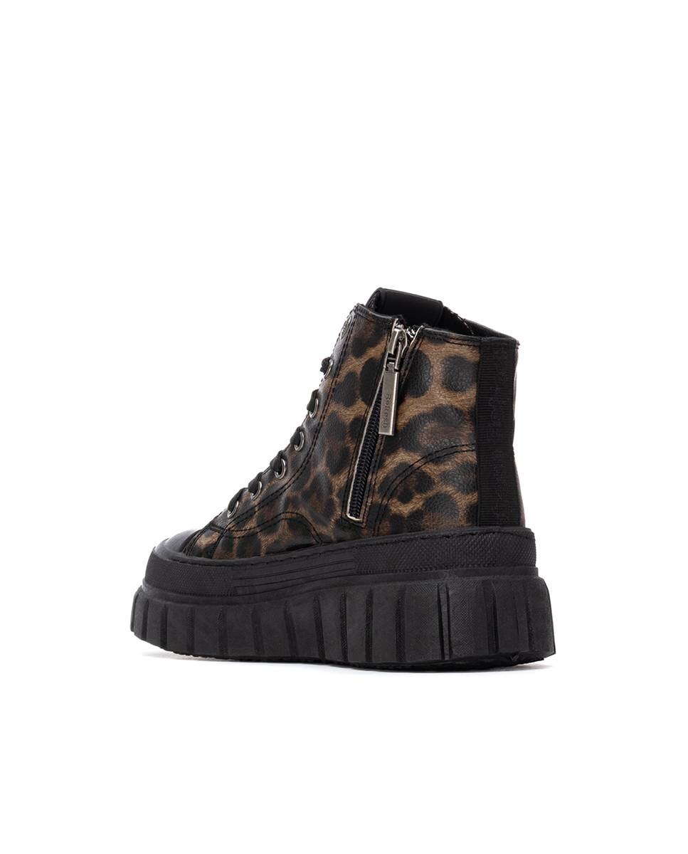 Botins com Fecho Zip e Sola de Borracha Camel-4