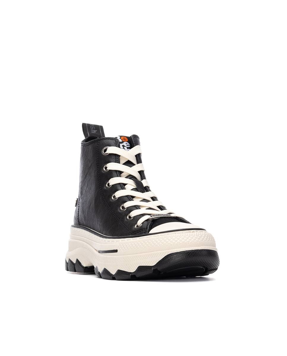 Botins com Fecho Zip e Sola de Borracha Preto-2