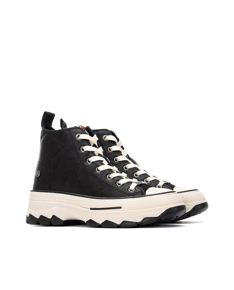 Botins com Fecho Zip e Sola de Borracha Preto-4