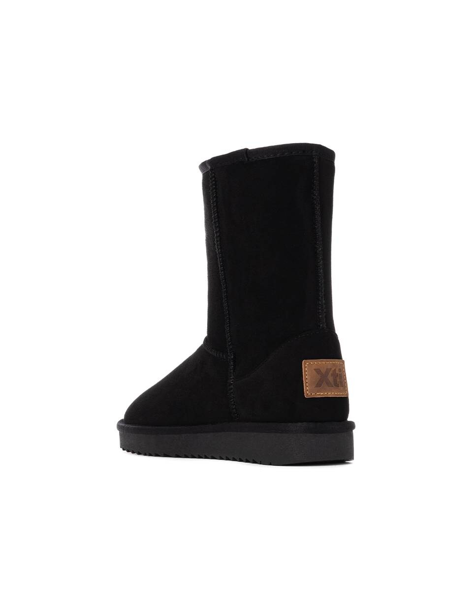 Botins com Pelo Interior Estilo Australiana Preto-4