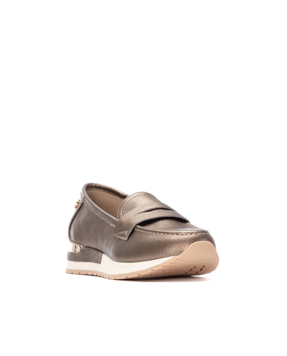 Mocassins Rasos Ouro-3