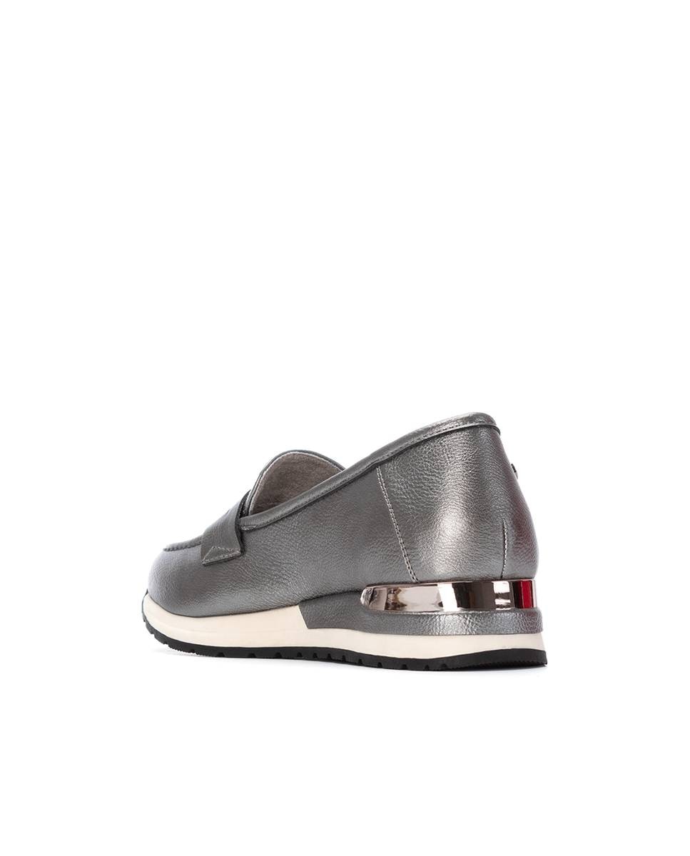 Mocassins Metalizados Cinzento-4