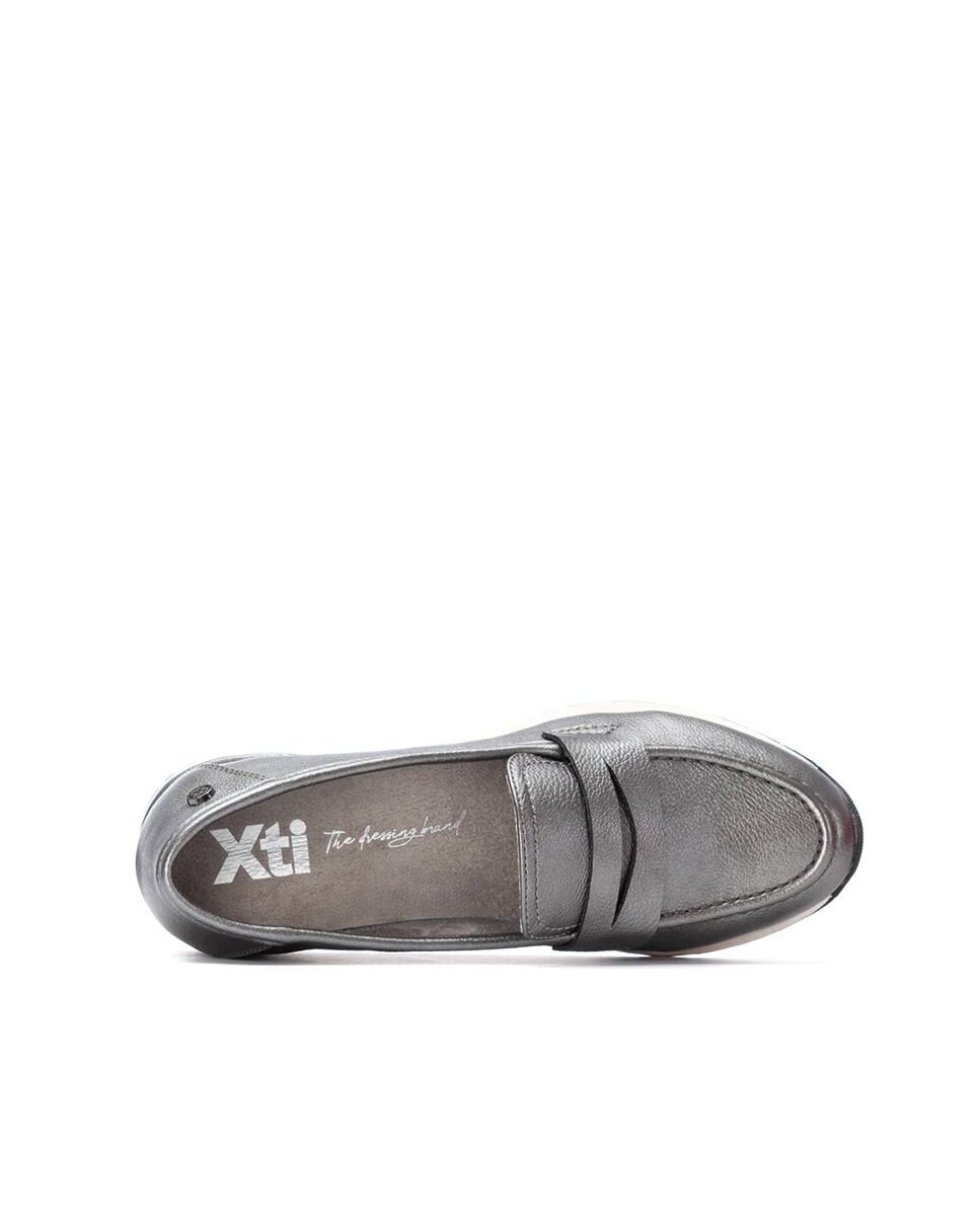 Mocassins Metalizados Cinzento-9