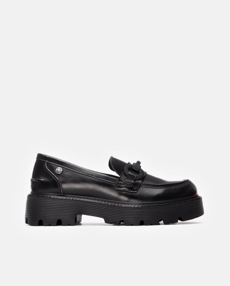 Mocassins Rasos Preto-1