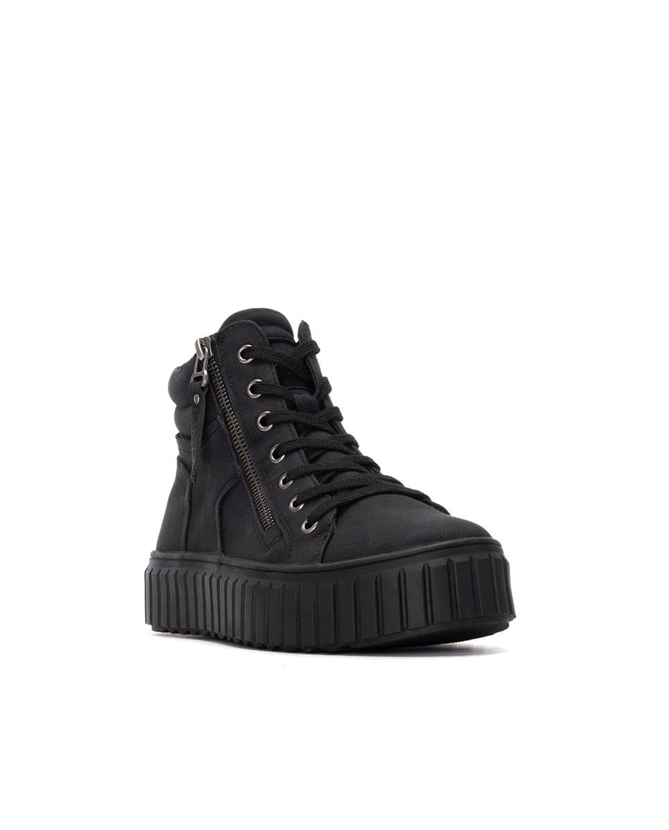 Botins com Atacadores Preto-3