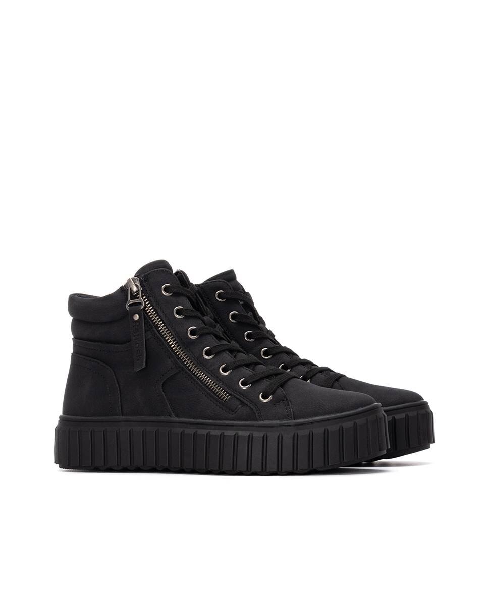 Botins com Atacadores Preto-5
