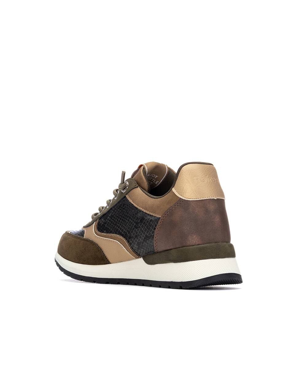 Sapatilhas Desportivas com Fecho Zip Lateral Caqui-4