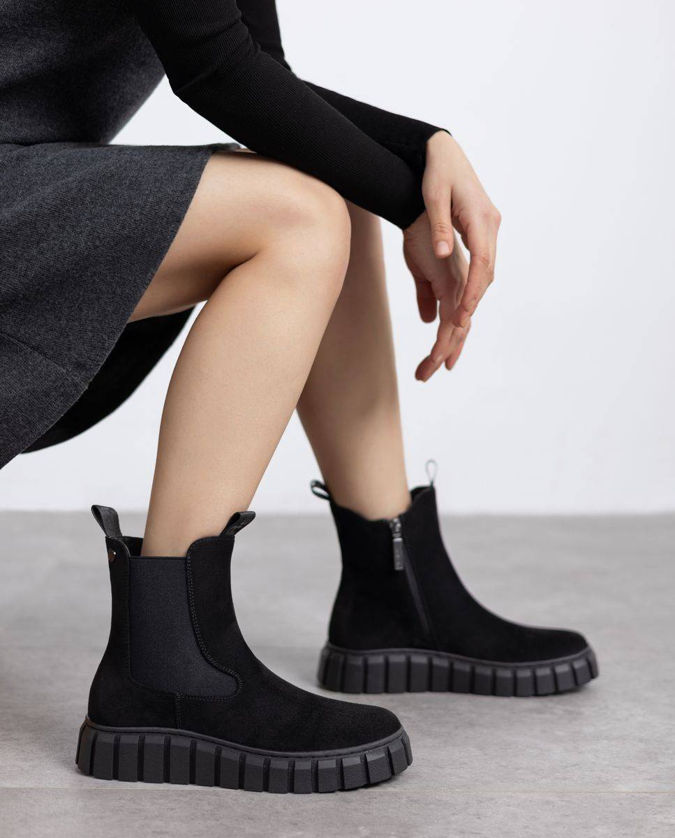 Botins Chelsea de Camurcina Preto-2
