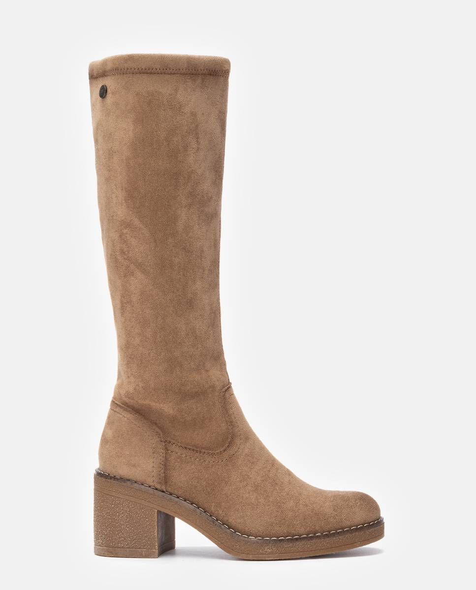 Imagem 0 de Bota com Fecho Zip de Camurcina
