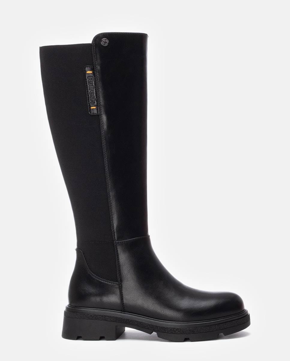 Botas em Preto com Fecho Zip Preto-1