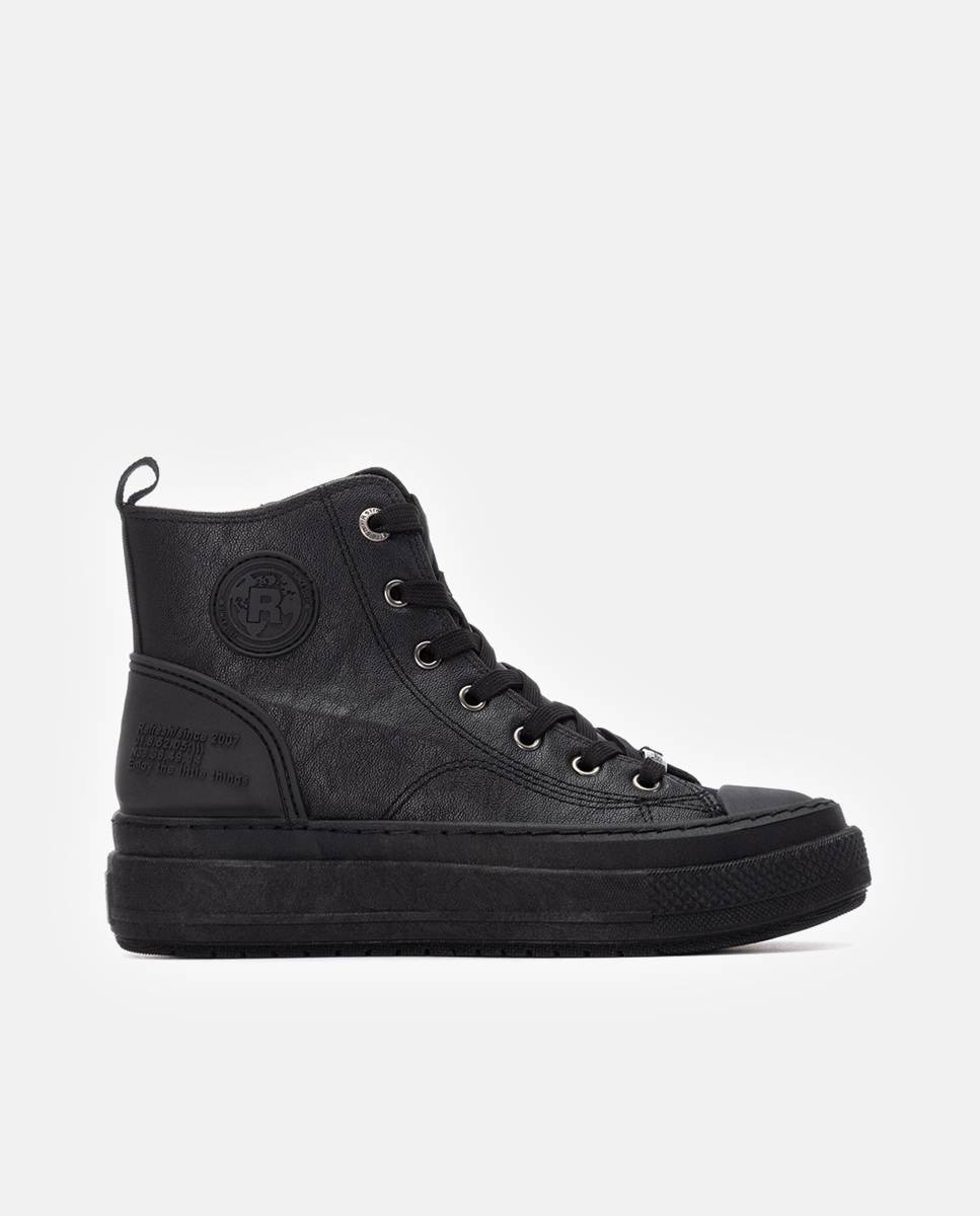 Botins com Atacadores Preto-1