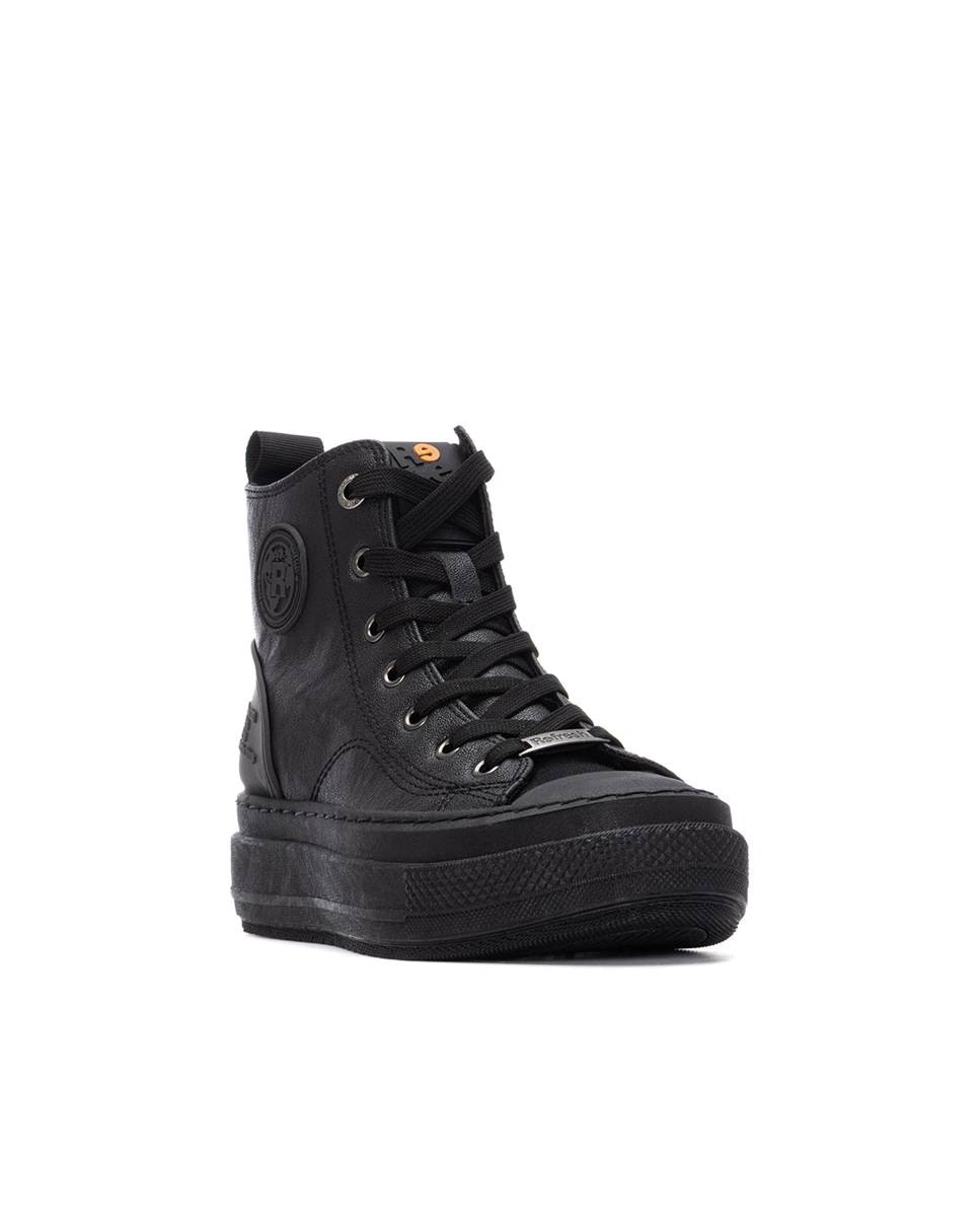 Botins com Atacadores Preto-2