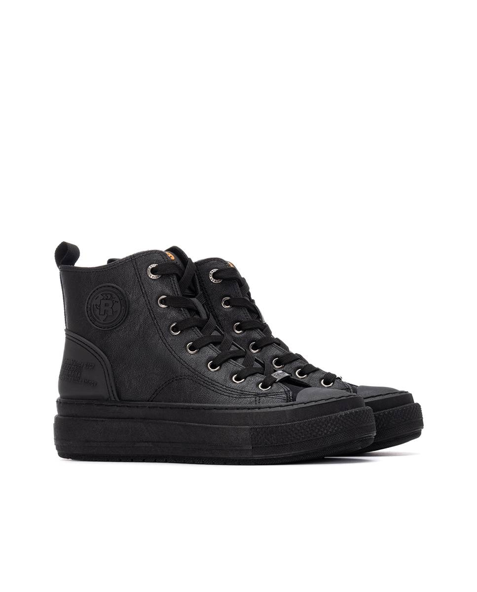 Botins com Atacadores Preto-4