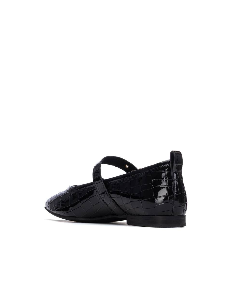 Sabrinas Rasas com Fivela Preto-3
