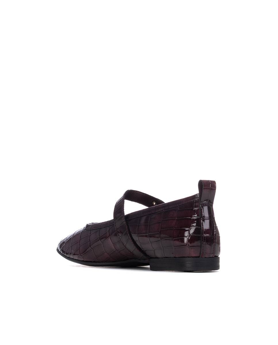 Sabrinas Rasas com Fivela Bordeaux-3