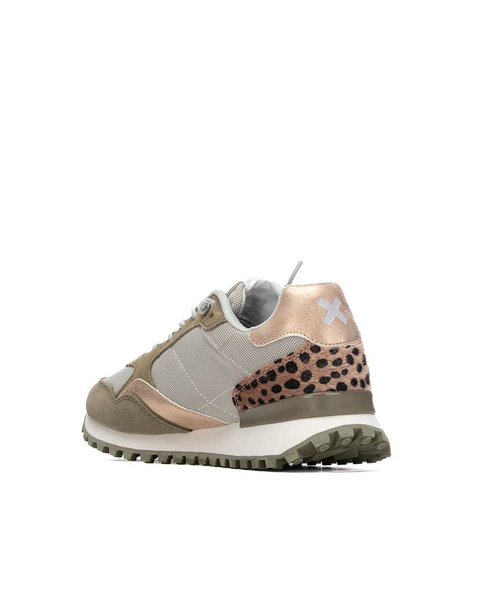 Sapatilhas com Atacadores e Sola de Borracha Caqui-3