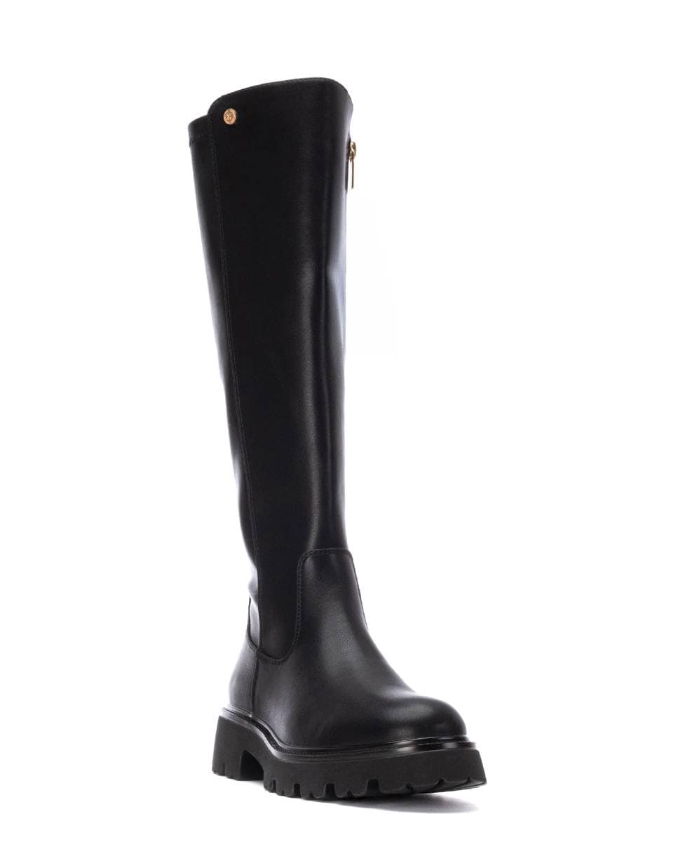 Botas com Fecho Zip Lateral e Sola de Borracha Preto-3
