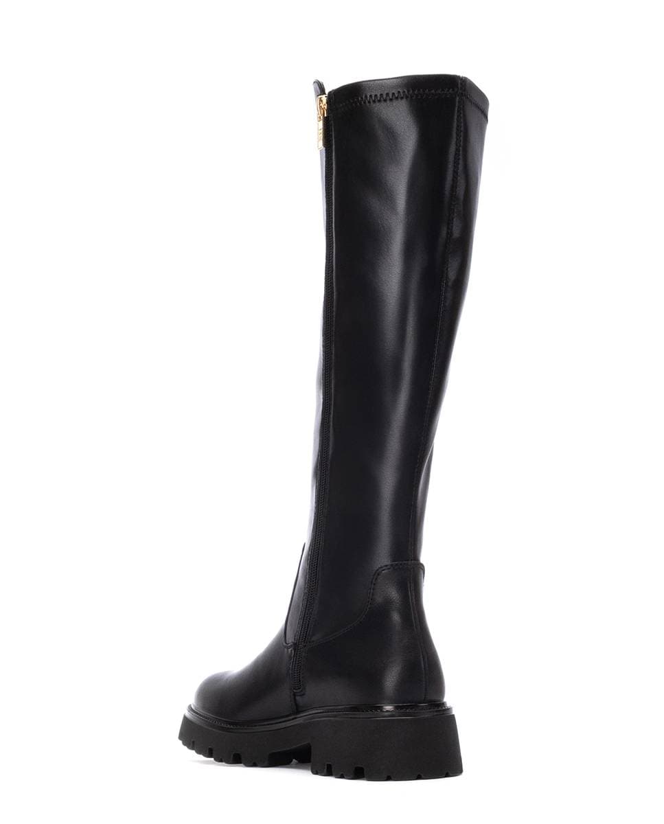 Botas com Fecho Zip Lateral e Sola de Borracha Preto-4