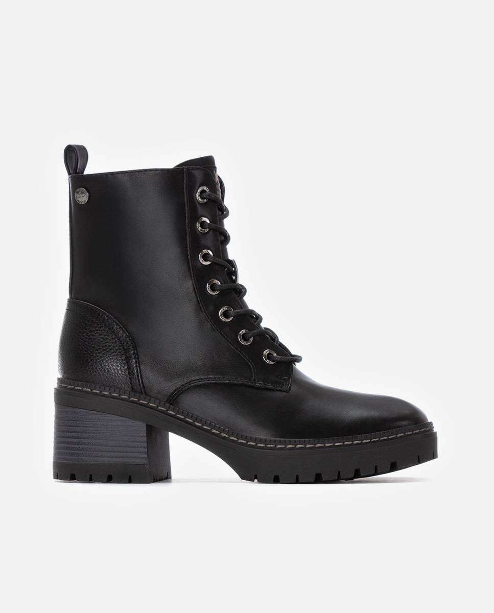 Imagem 0 de Botins Militar com Salto Largo