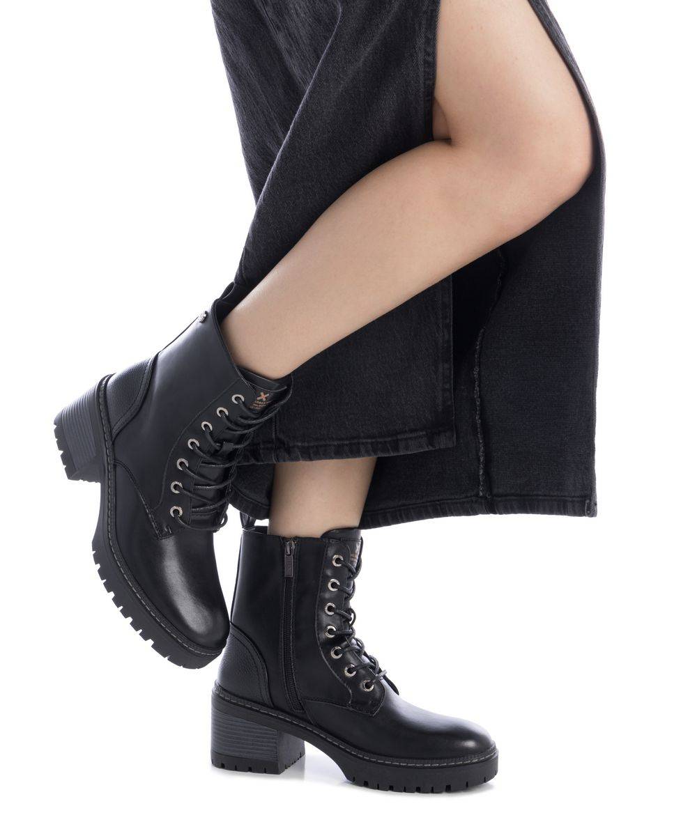 Botins Militar com Salto Largo Preto-2