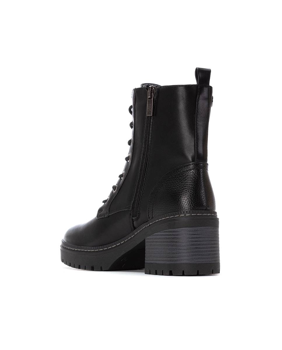 Botins Militar com Salto Largo Preto-4