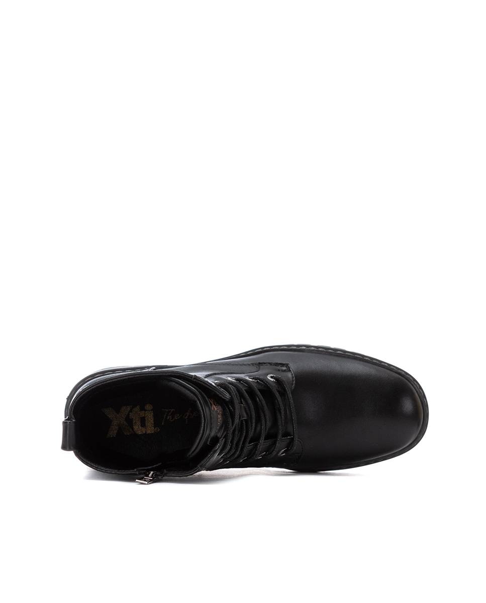 Botins Militar com Salto Largo Preto-7