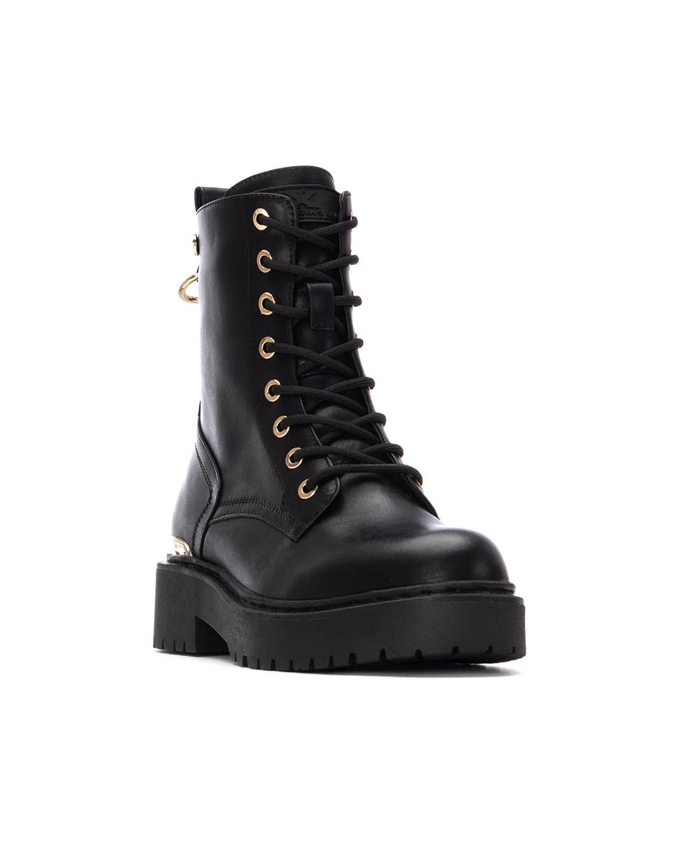 Botins Militares Estampados Preto-2