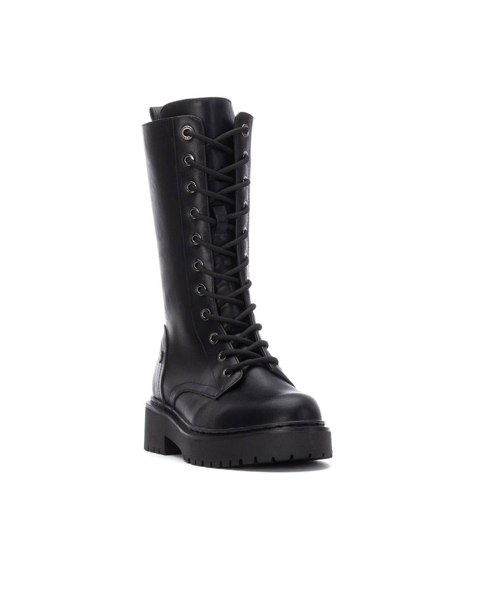 Botas com Fecho Zip Lateral e Sola de Borracha Preto-3