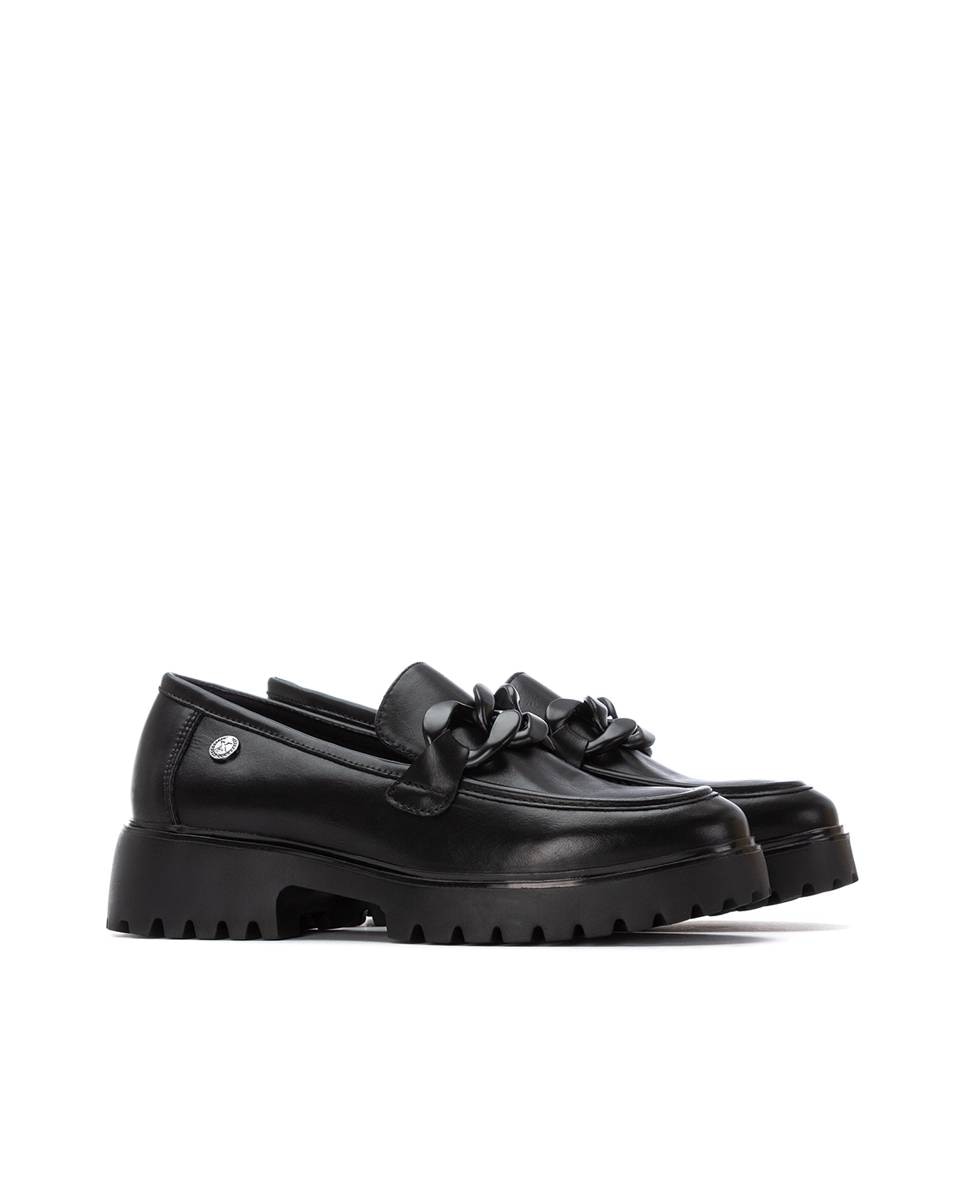 Mocassins com Fivela Preto-5
