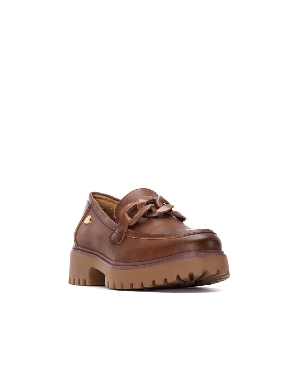 Mocassins com Fivela Camel-2