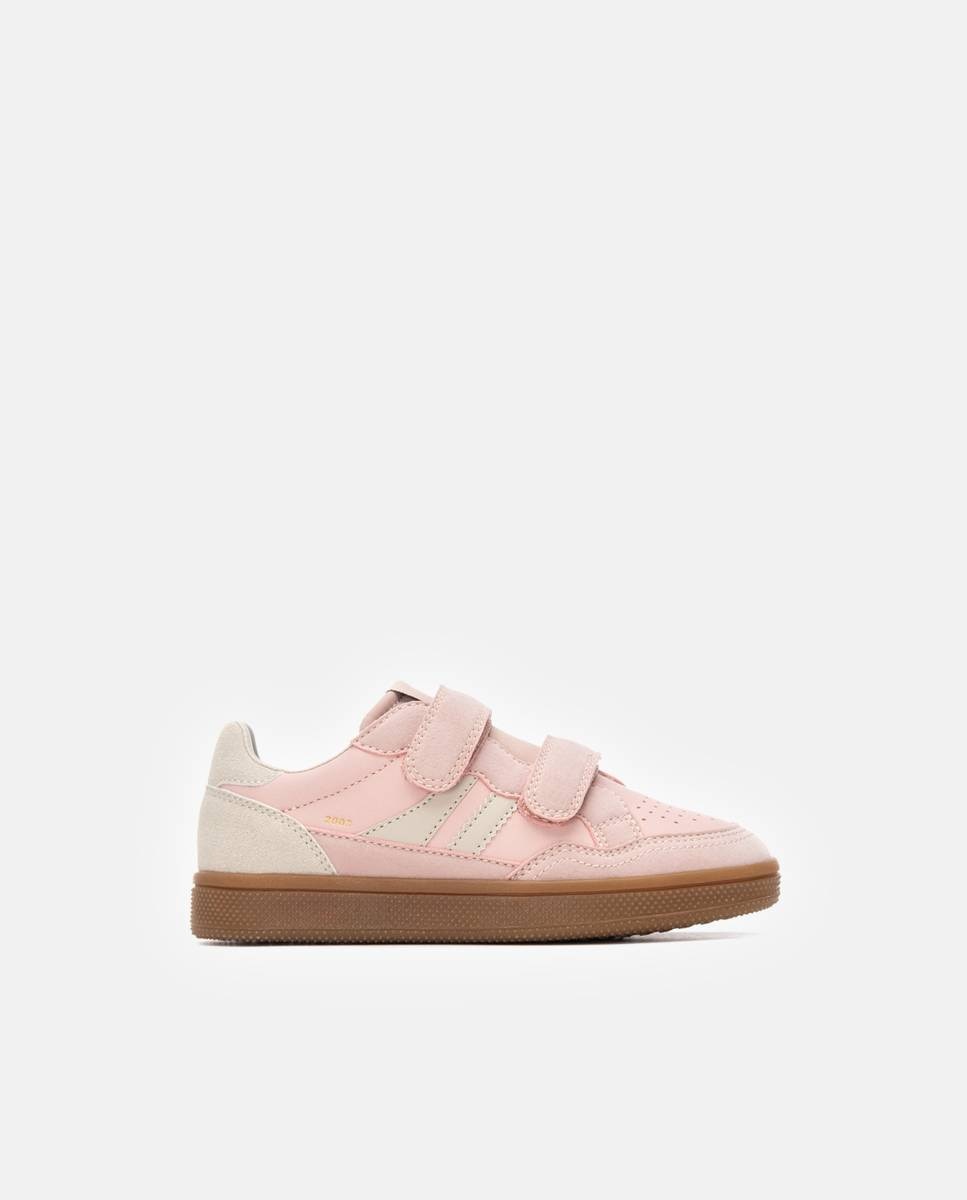 Sapatilhas Infantil com Sola de Borracha e Velcro Xti Nude-1