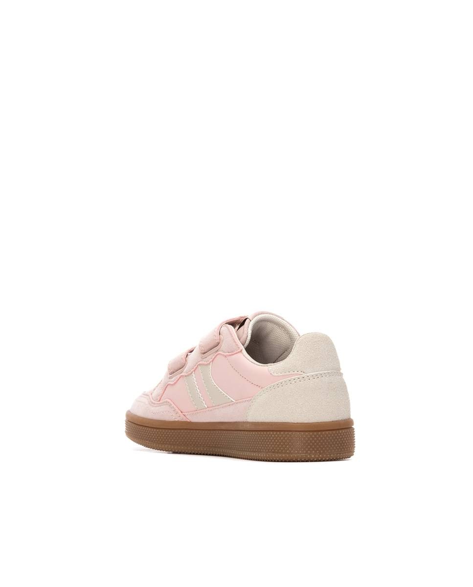 Sapatilhas Infantil com Sola de Borracha e Velcro Xti Nude-3