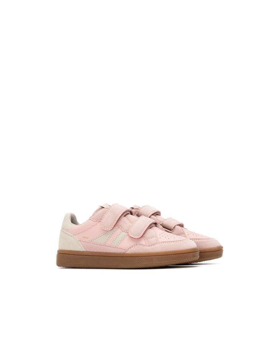 Sapatilhas Infantil com Sola de Borracha e Velcro Xti Nude-4