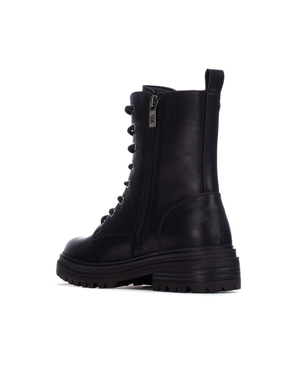Botins com Atacadores Preto-3