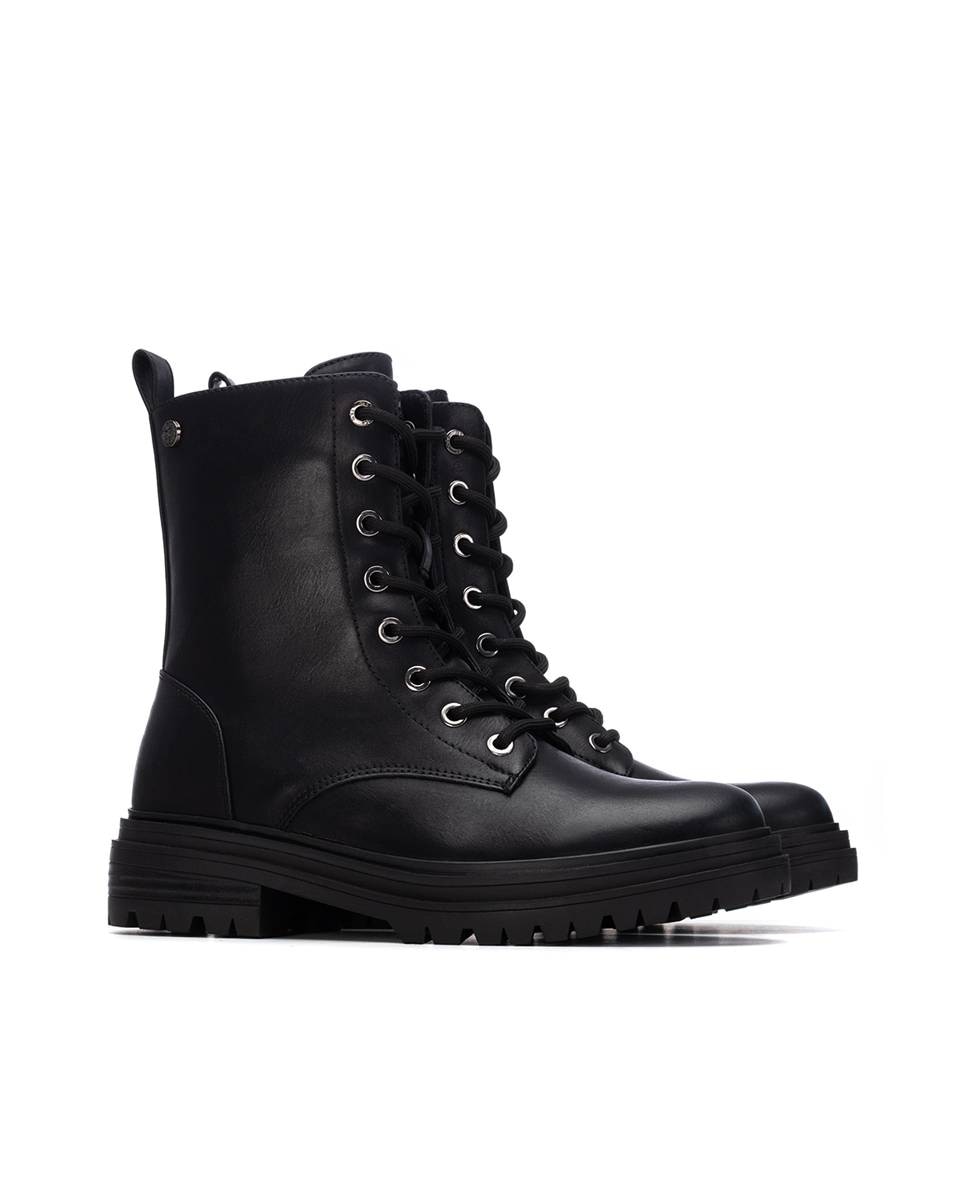 Botins com Atacadores Preto-4