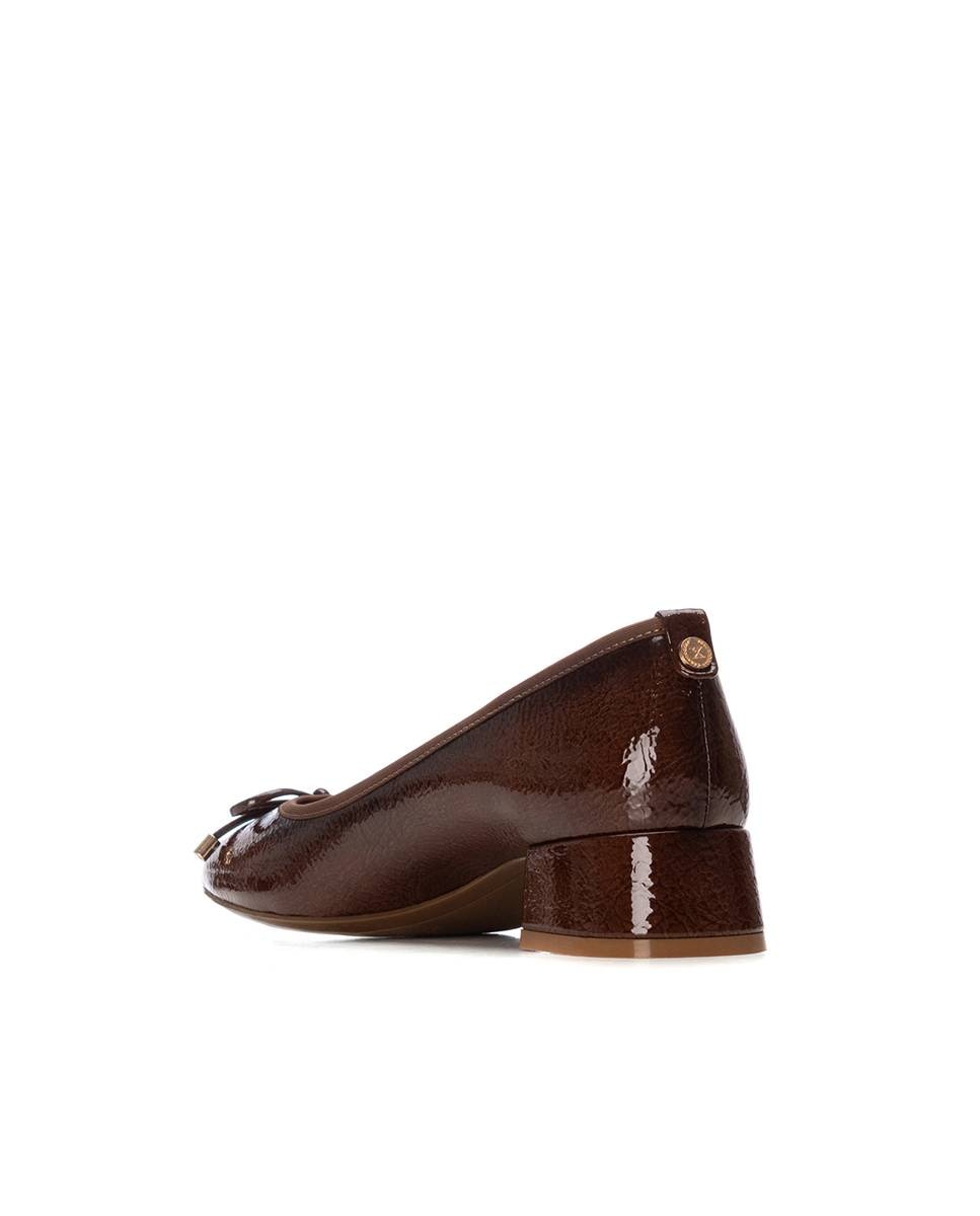 Sabrinas de Salto em Verniz Camel-4