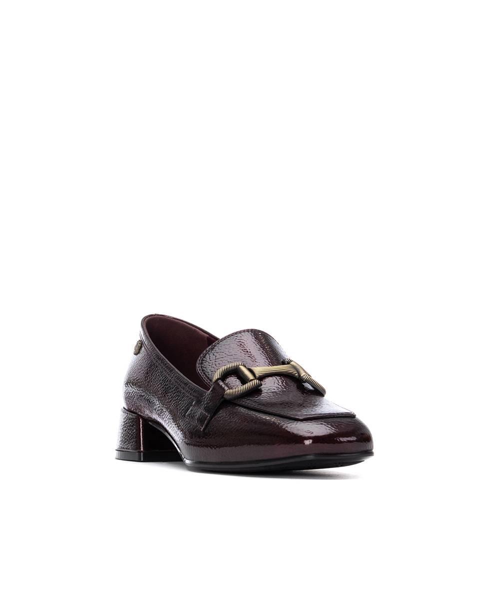Mocassins Rasos com Fivela Decorativa Bordeaux-3