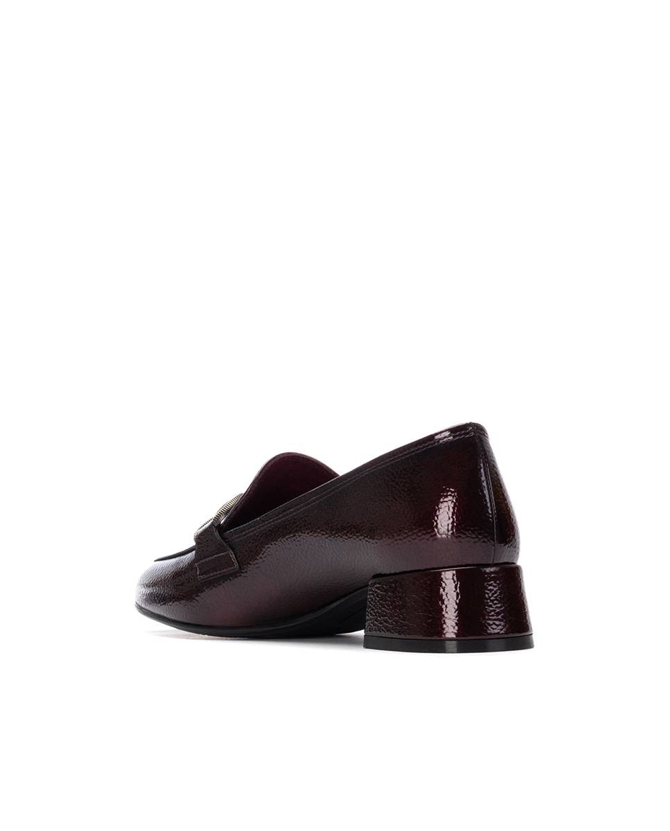 Mocassins Rasos com Fivela Decorativa Bordeaux-4